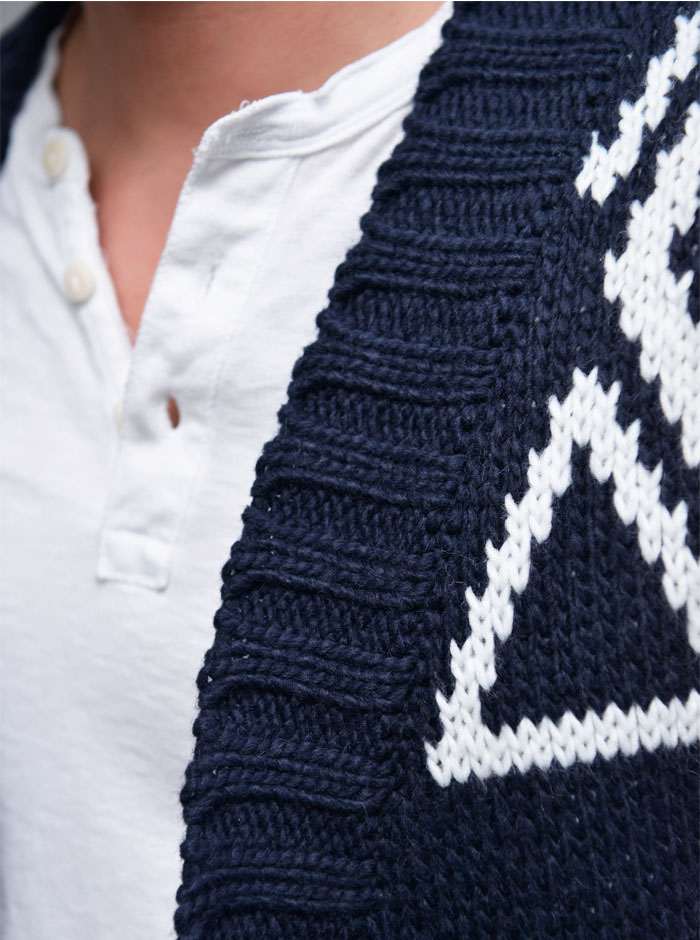 tribal print cardigan mens